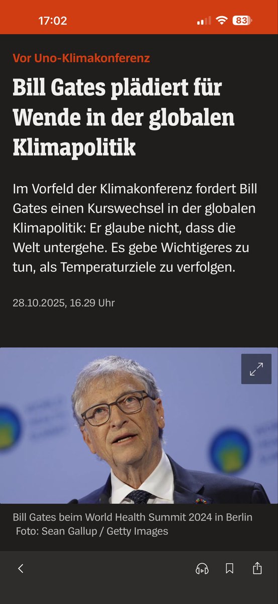 💙💛 Regina Laska (@sunnymica) on Twitter photo Ob der schlaue Bill das sagt, weil er genau weiß, dass die Klimawandelleugner ihn so dermaßen hassen, dass sie bei der Aussage mit Anlauf zu Klimaschützern werden? 
Clever wär’s! Ob der schlaue Bill das sagt, weil er genau weiß, dass die Klimawandelleugner ihn so dermaßen hassen, dass sie bei der Aussage mit Anlauf zu Klimaschützern werden? 
Clever wär’s!