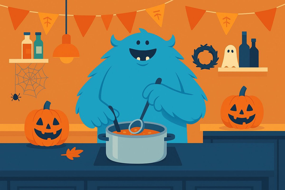 nodedhq's tweet image. Tasty Tuesday: Comfort Food Cauldron
Today’s activity: make yourself a cozy fall meal! 🍲
Think warm soup, roasted veggies, or a spooky-themed snack. The goal? Comfort and nourishment - not perfection.

Bonus points if you share your creation with your “ghoul-mates.” 🧡…