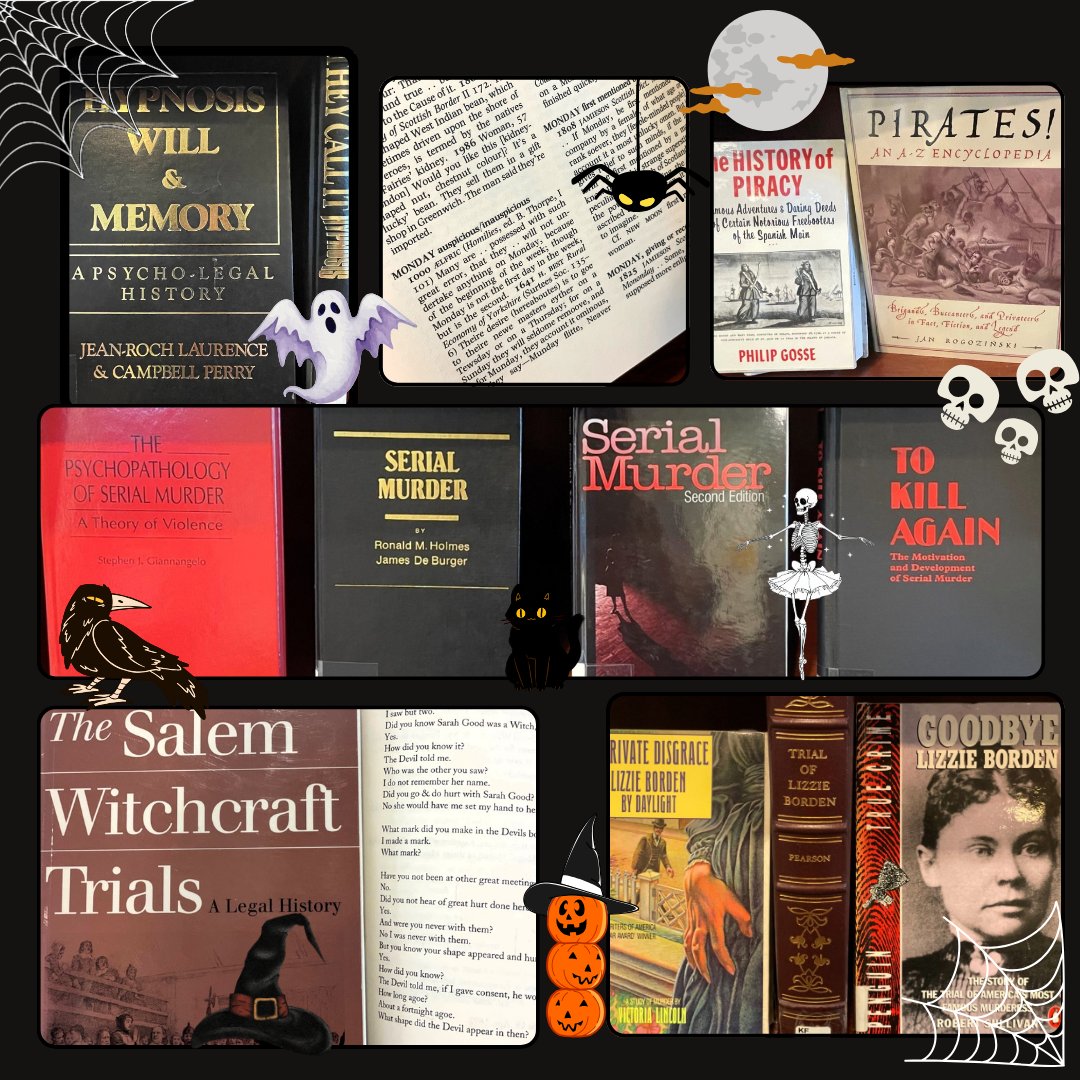 TouroLawLibrary's tweet photo. It's Ha-LAW-ween week! Time to explore the wondrously eerie intersections of law and Halloween. Why don’t you drop in the library... if you dare. https://t.co/gRnlciKSTe