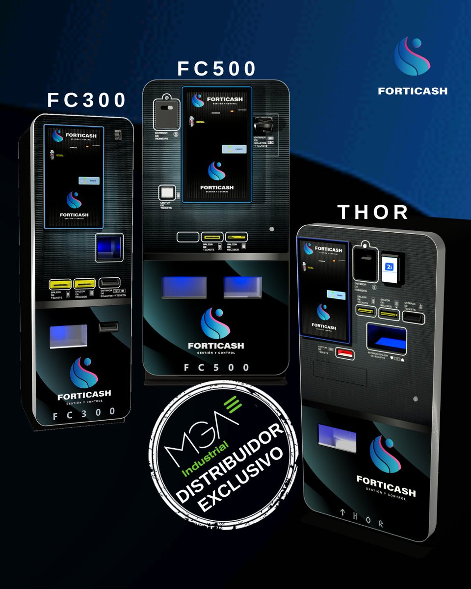 💡 Forticash: gestión de efectivo segura y eficiente para Salas, Bingos y Casinos.
 🔹 FC300 – Compacta
 🔹 FC500 – Equilibrada
 🔹 THOR – Alta capacidad
 📩 info@mga.es 
#Forticash #MGAIndustrial #GamingTech
+info: mgagaming.com/products/forti…