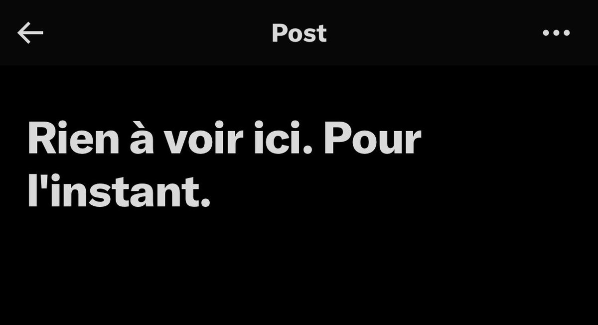 Svp.
Avant de répondre à certains ici, partagez la capture d’écran de leurs posts, je suis fatigué de toujours voir ce message quand je cherche le tweet d’origine 😭😭😭