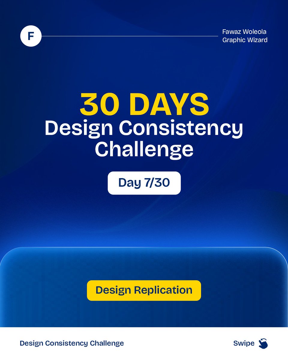 FawazWoleola's tweet image. Day 7 of the Design Consistency Challenge 🎯
Task: Replicate a Happy New Month Flyer.
Focus: perfect typography, spacing &amp;amp; color accuracy.
Replication builds discipline  and that’s the real edge in brand design.

#DesignChallenge
