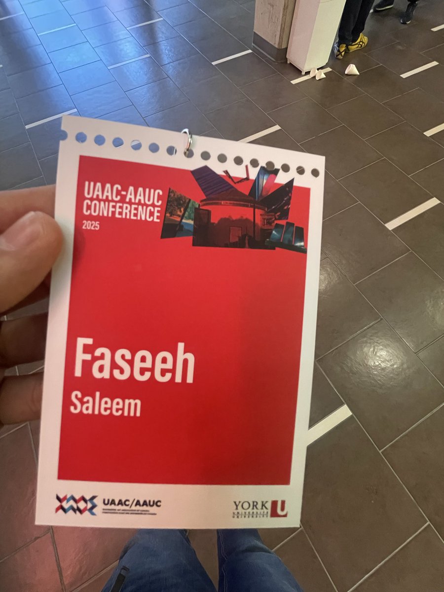 SVAD Textile, Fashion, and Accessories Design (TFA) alumnus Faseeh Saleem presented at the Universities Arts Association of Canada 2025 conference, organised by York University.