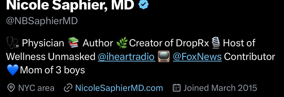 <a href="/NBSaphierMD/">Nicole Saphier, MD</a> Fam u got like 8 jobs before that