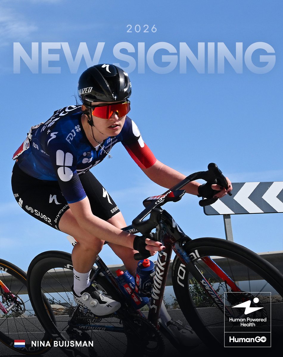 🚨 ℕ𝔼𝕎 𝕊𝕀𝔾ℕ𝕀ℕ𝔾 🚨

"It feels like coming home.”

humanpoweredhealthcycling.com/news/nina-buij…

Nina Buijsman returns to Human Powered Health through 2026, ready to race and continue her story with the team where it all began in the WorldTour.

Hear from Nina 📰