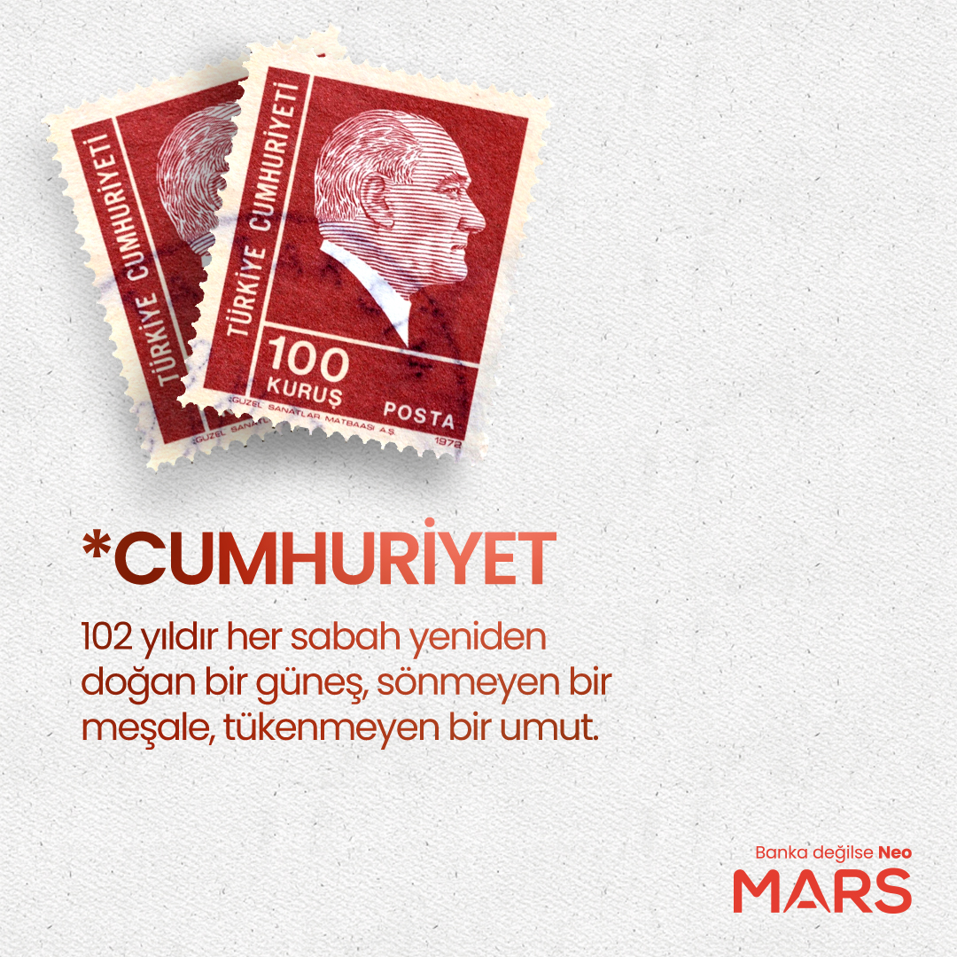 Birlik ve beraberlik ruhuyla yarınlara taşıdığımız mirasımızın 102. yılını coşkuyla kutluyoruz!

29 Ekim Cumhuriyet Bayramımız kutlu olsun.

#29ekimcumhuriyetbayramı🇹🇷