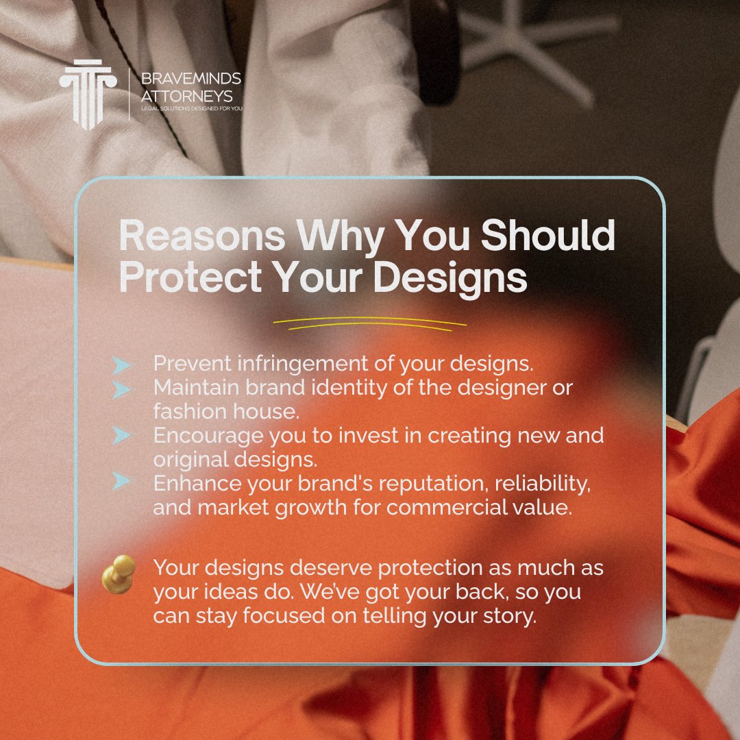 BMAttorneys_'s tweet image. Your designs deserve the same protection as your ideas. 🧠
Prevent infringement, maintain your brand identity, and secure your creative future.
Let Braveminds Attorneys help you protect what’s yours.

#DesignProtection #IPLaw #BrandIdentity #LegalSupport #BravemindsAttorneys