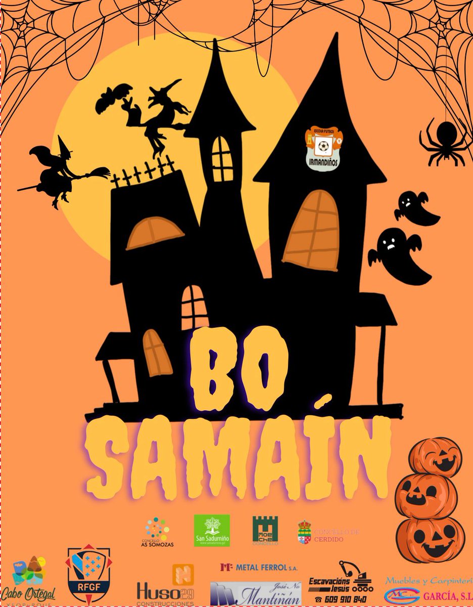 Este próximo fin de semana non teremos partidos de futbol base,pero o que si que se celebrará e o Samaín! Bo fin de semana a todos os membros da escola🎃🎃👻👻