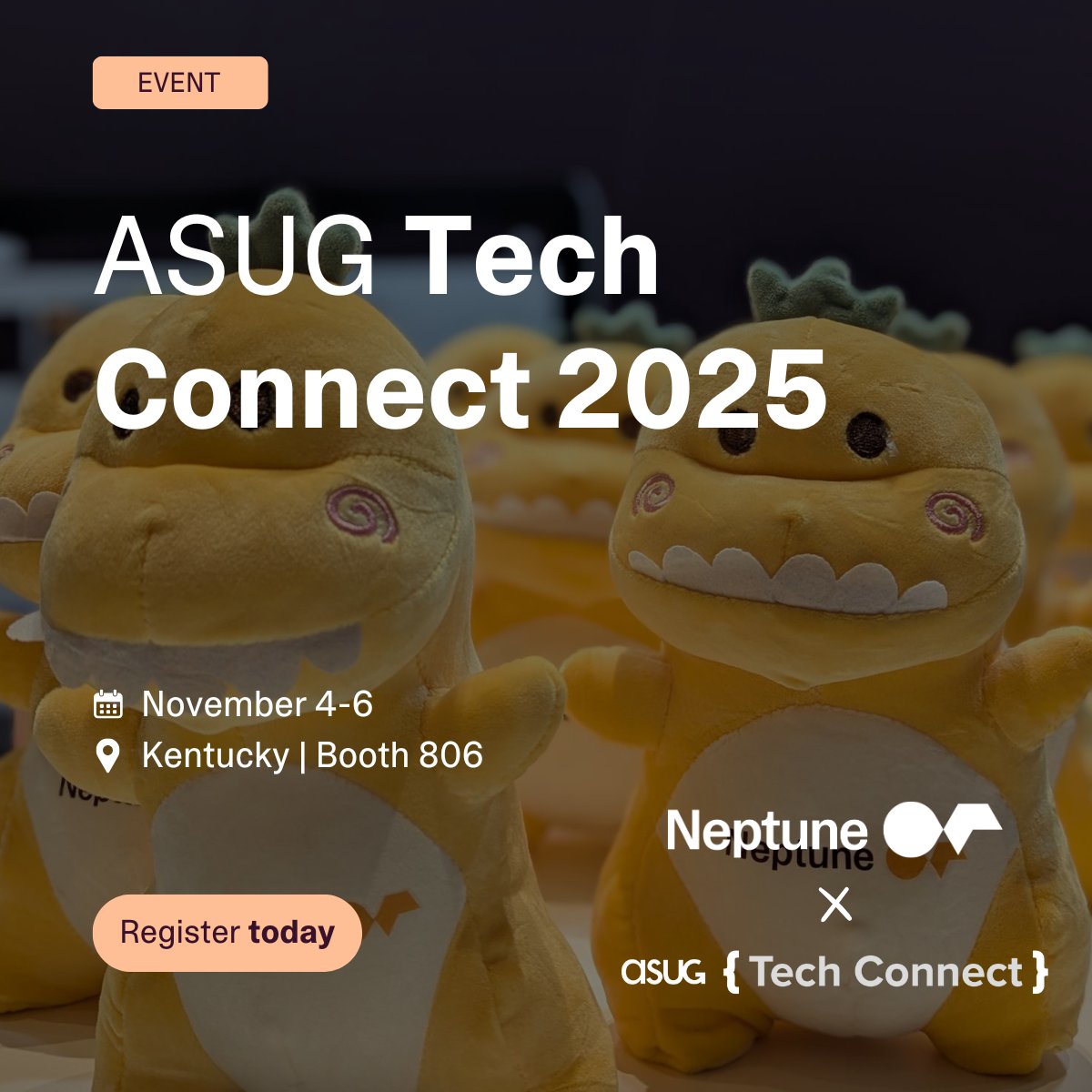 NeptSoft's tweet image. Calling all SAP pros: if you’re attending ASUG Tech Connect (Nov 4-6, KY), this is your chance to dive deep into hands-on sessions, cutting-edge topics and peer networking. Expect focus on #ABAPCloud, #CloudALM, #ProcessAutomation, #SAPBuild and more. 

okt.to/BOu04A