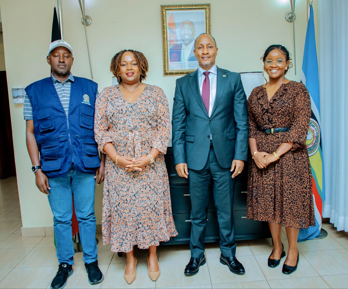 This afternoon, the EAC Secretary General, <a href="/SGNduva/">Veronica M. Nduva, CBS</a>, paid a courtesy call on the High Commissioner of Kenya to the United Republic of Tanzania, H.E. <a href="/Amb_IsaacNjenga/">Isaac Njenga</a>, at his offices in Dar es Salaam.

Their discussions focused on the state of preparedness of the EAC Election