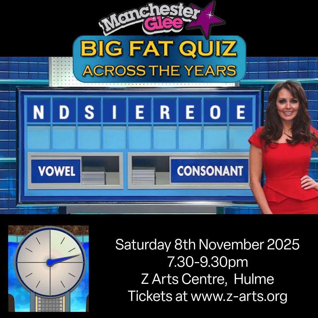 ⏳ The clock’s ticking… can you solve the conundrum?
Let’s just say… it’s something every 90s boyband fan might have sung... 🎤💫
Join us for Manchester Glee’s Big Fat Quiz: Across the Years – where the questions, clues, and songs will have you saying “tell me why…” 👀🎶 🎟️bio