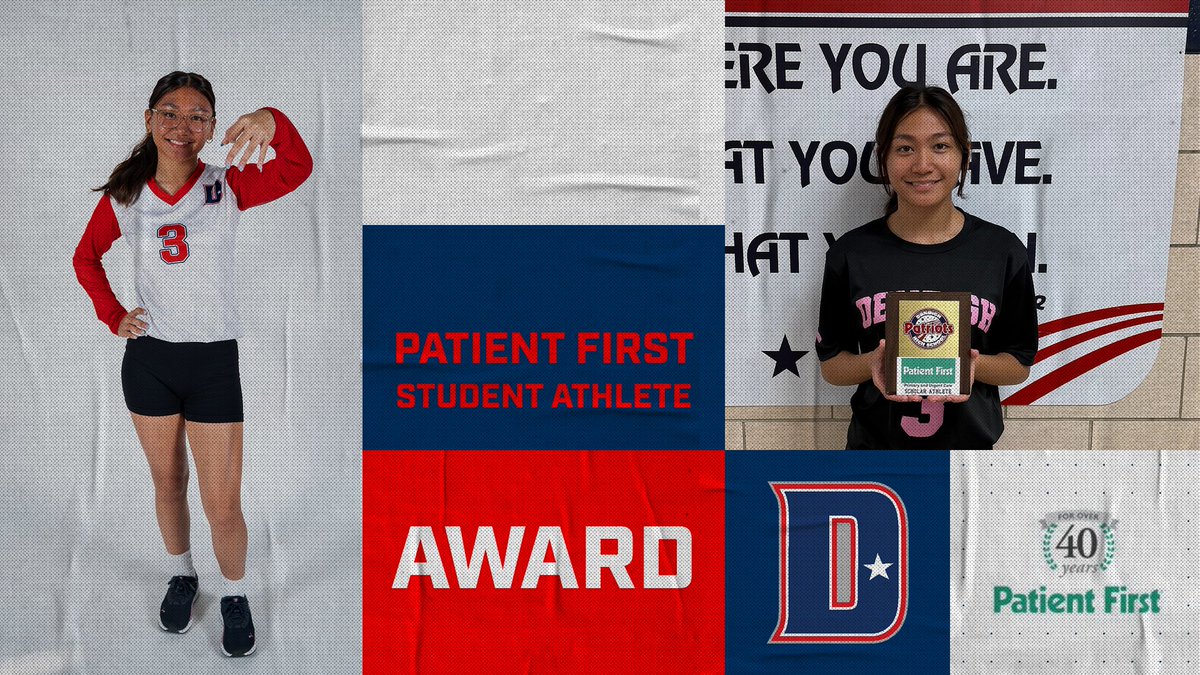 🌟 SPOTLIGHT: Kate Fallejo 🌟

Recognizing our Patient First Student-Athlete Award winner! Your dedication and character make us proud! #DenbighAthletics #PatriotPride
