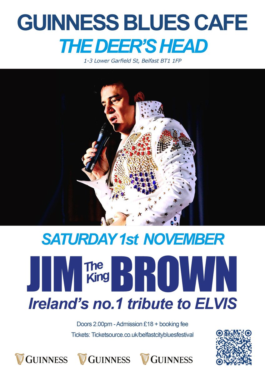 BelCityBlues's tweet image. 🎤 This Saturday, Nov 1st!
Experience Jim “The King” Brown – Ireland’s No.1 Elvis Tribute 👑
An unforgettable night of rock ’n’ roll magic! 🎶

🎟️ Very limited tickets – get yours now: tinyurl.com/bdc7tzwj

#ElvisTribute #LiveMusic #IrelandEvents #JimTheKingBrown #ElvisPresle