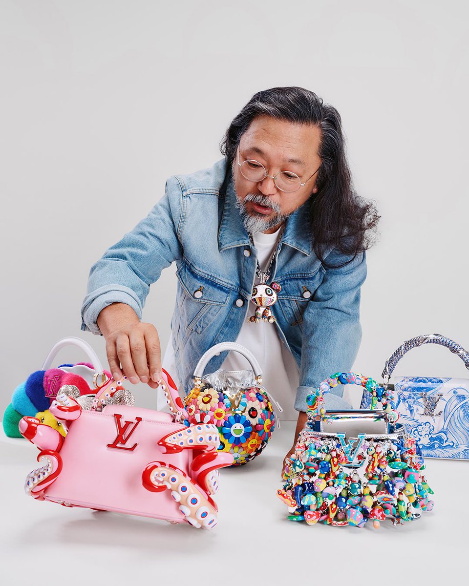 LVMH's tweet image. For Art Basel Paris, @LouisVuitton unveiled a unique installation by @takashipom to launch the new Artycapucines VII – Louis Vuitton × Takashi Murakami Collection.

 Learn More: lvmh.com/en/news-lvmh/n…

#LVMH #LouisVuitton