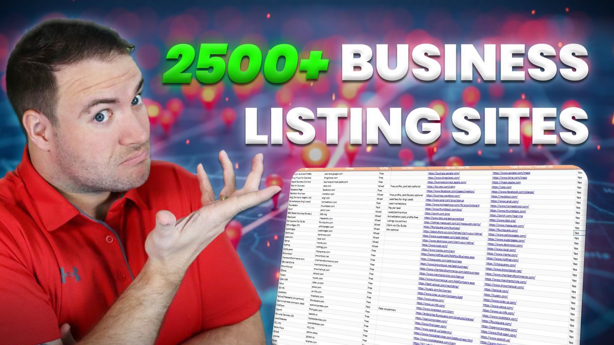 OsborneDigital1's tweet photo. I'm giving the list of ALL the main citations you need to build in the states away for FREE!

Enjoy
#businesslistingsites #businessdirectory #businesslisting https://t.co/RTbJPvLwzj