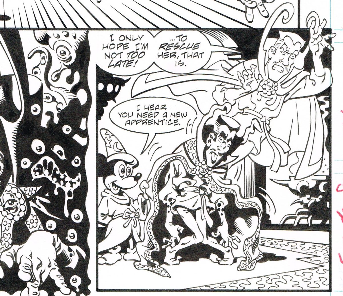 Random screwy panels I have drawn. From What The--?!, with script by Doug Rice and yours Surly, lettering by Willie Schubert.  #randompanelsihavedrawn #screwytuesday #cartooning #brushinking #inking #comicbooks #marvelcomics #doctorstrange