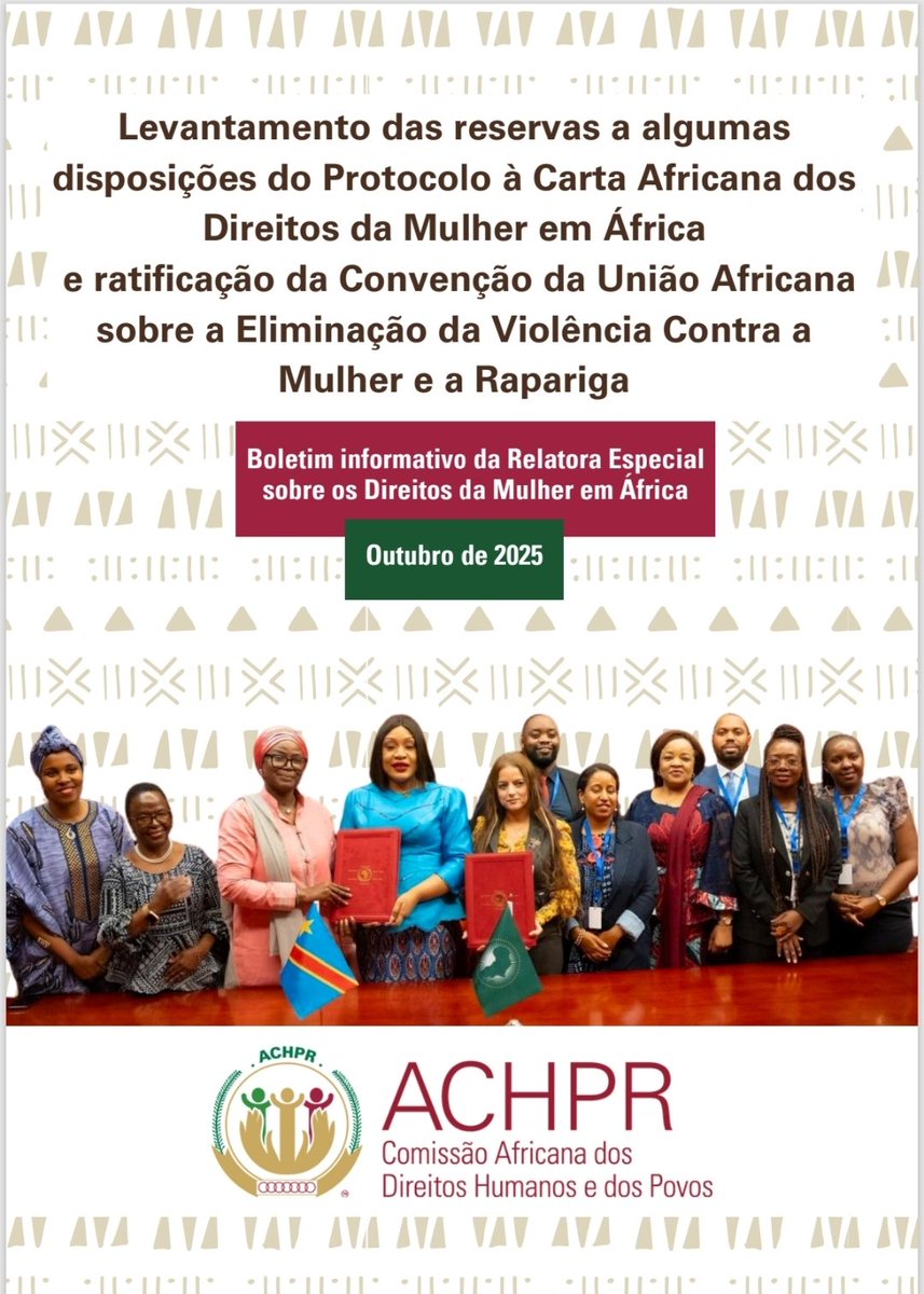 This bulletin underscores the vital importance of strengthening the legal framework to promote and protect #womenrights across the continent🌍. 
The full bulletin is available in English, French, and Portuguese.
Ratify ​#MaputoProtocol #AUCEVAWG <a href="/achpr_cadhp/">African Commission on Human and Peoples' Rights</a> 

#Genderequality