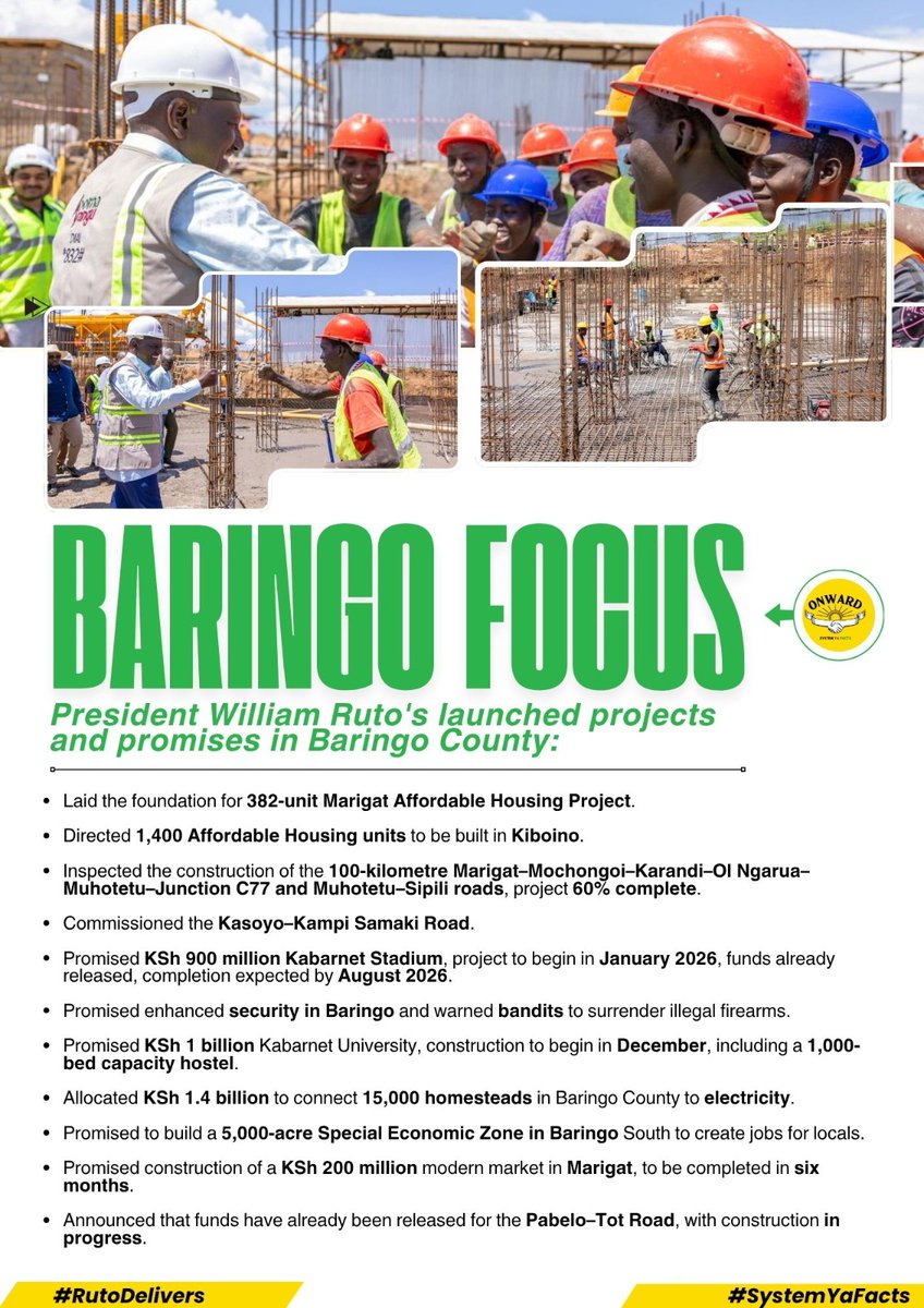 🔥 Kabarnet University set for construction this December — KSh 1 billion budgeted.

⚡️Elimu ni nguvu, na Baringo youth watang’aa kama nyota. 🎓

#BaringoFocus | Delivering The Plan

Kwale Diani Francis Awino Paul Biya Seth Panyako