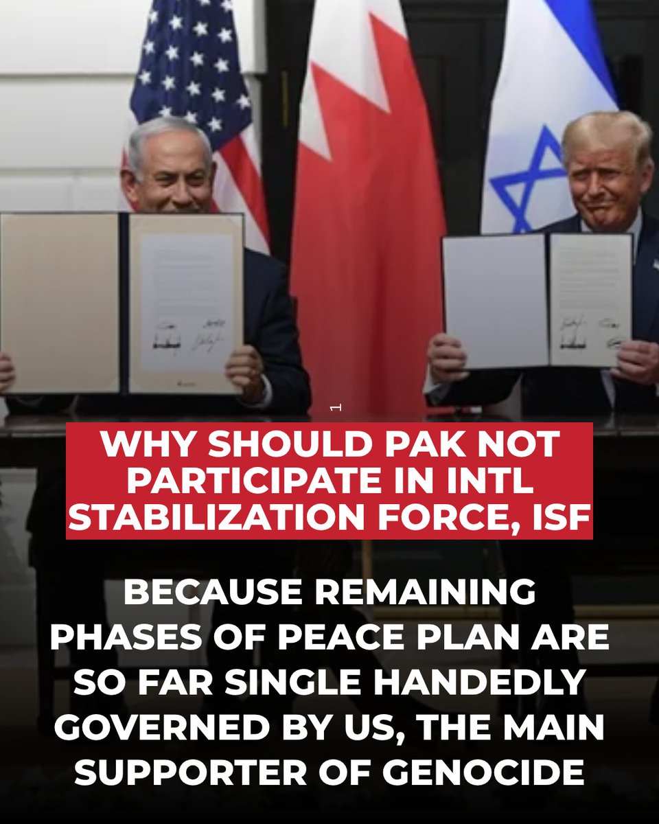 Pak_PalForum's tweet photo. Why should Pakistan not participate in the International Stabilization Force?
3️⃣ Because

#SayNoToISF #PakistanisRejectISFParticipation https://t.co/VUmDDsAbtK