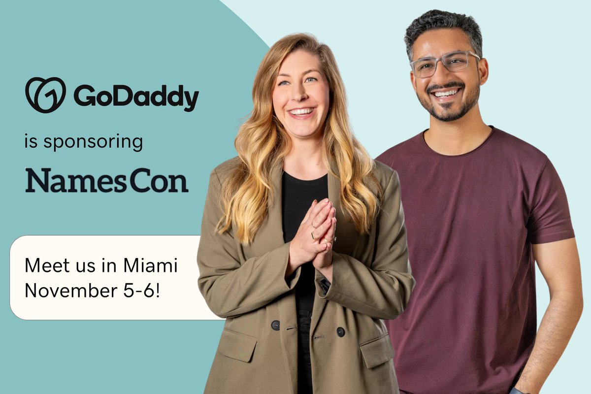 We’re excited to announce that GoDaddy is heading to Miami as a proud sponsor of <a href="/NamesCon/">NamesCon</a> - the #1 event in the #domain name industry! Visit us at booth #213 to meet our team &amp; discover the latest GoDaddy tools.

Get all the details here: namescon.com

#Entrepreneurs