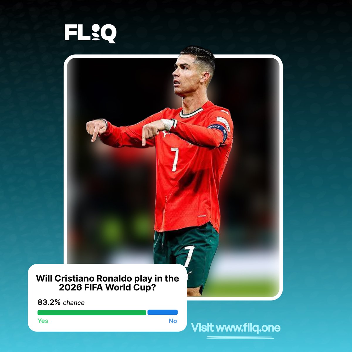 Ronaldo has everything but a World Cup trophy to his name

He can either pick up the challenge to win it for himself and his country or sit this one out for the young Portuguese stars

What do you think? Trade your opinion on Fliq🧵👇
