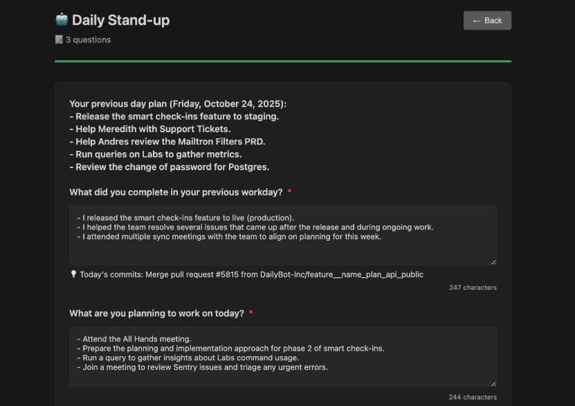 We built the VS Code + Cursor extension because most of us live there every day anyway.

And the hardest part was making it feel native. That moment when you hit “submit standup” and stay in flow? That’s what we cared about.

More like this coming soon.