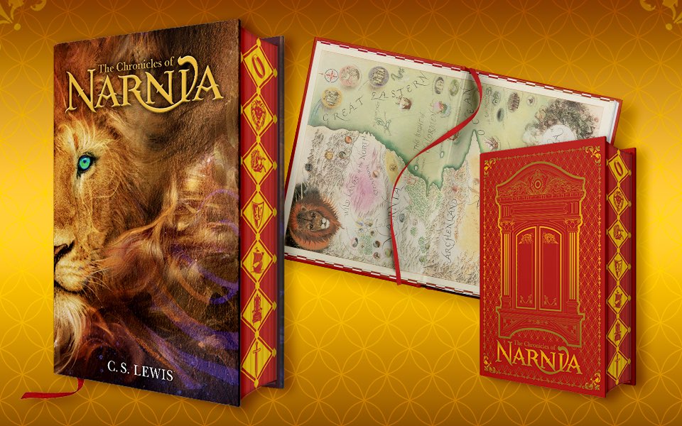 MandyeWebb's tweet photo. Omg this 75th anniversary collector’s edition of Chronicles of Narnia has me in a chokehold. https://t.co/3SnmLxQPhM