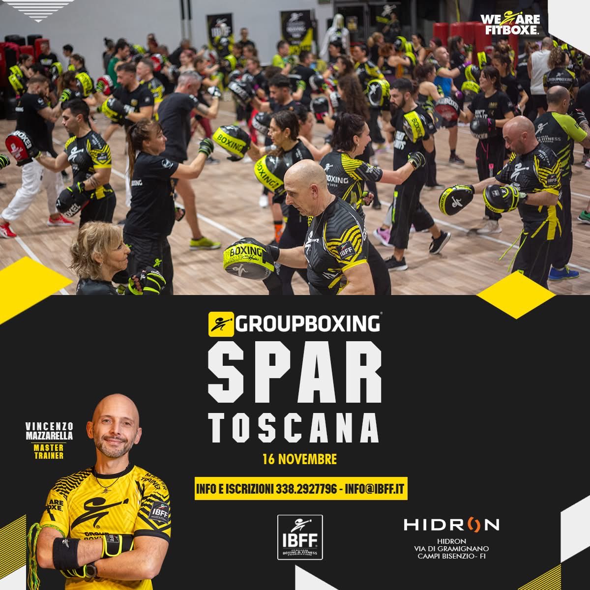 ibffofficial's tweet image. Torna la formazione GB Spar!🤩
Il format di Combat Fitness rivoluzionario ed unico al mondo, che unisce prepugilistica e fitness musicale ti aspetta  a Firenze a metà Novembre 💥

👉 ￼338 292 7796 - info@ibff.it

#groupboxing #fitboxe #gbspar #Firenze #Formazione #Instructor