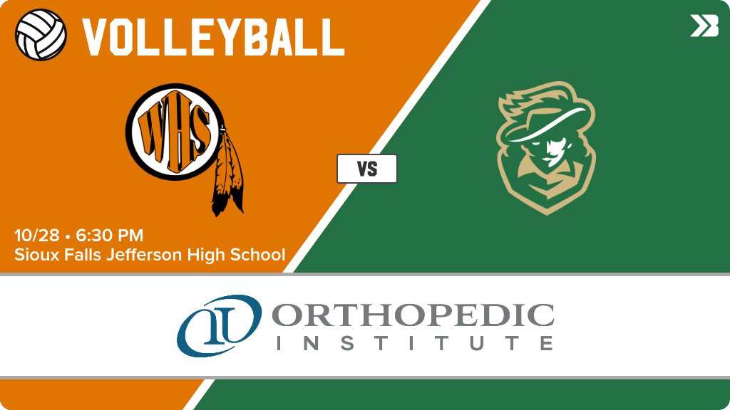 Volleyball (Varsity) Game Day! - Check out the event preview for the The Sioux Falls Jefferson Cavaliers vs The Sioux Falls Washington Warriors. It starts at 6:30 PM and is at Sioux Falls Jefferson High School Gym Main. gobound.com/sd/sdhsaa/voll…