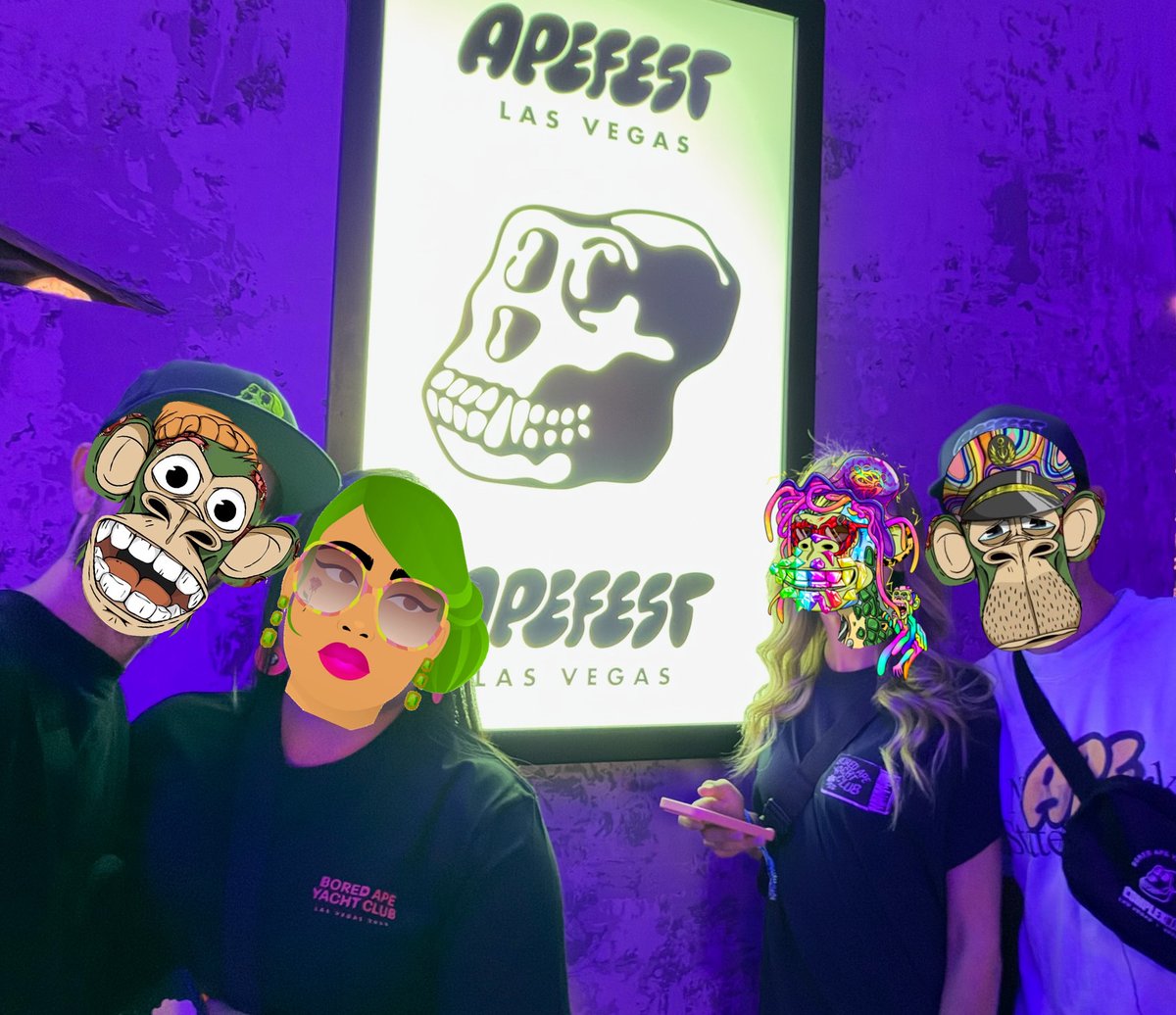 TrippyLasers's tweet photo. ApeFest Vegas was incredible. I met a bunch of awesome apes (including Garga!) and had a great time doing all the different activities at Area15.

Thank you to the entire Yuga team for putting this on. It couldn't have been easy, or cheap, but it was amazing, and I appreciate every single person who was involved in making it happen. It was my favorite ApeFest yet.

Can't wait to see you apes again next year!
