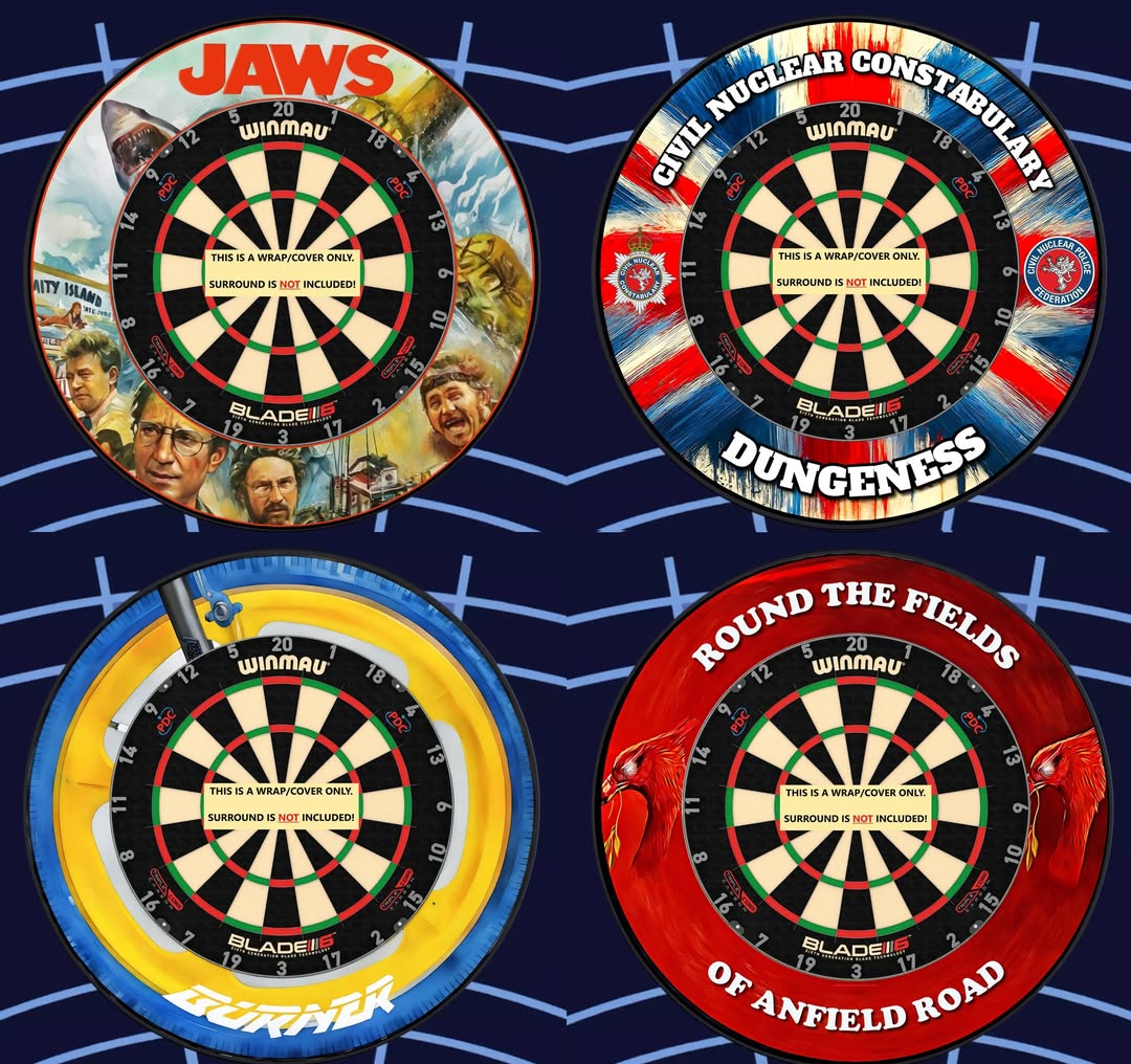HTBREPAIRS's tweet image. SOME MORE RECENT FAVOURITES 😍  EASY TO FIT surround wraps/covers from just £22.99 for designs on File.  Whats your fancy? 🫣🫣
Hundreds sold with Excellent feedback lon ebay  🎯🎯 #darts #dartsnews #dartboard #dartlife #dartsfamily #pdc180 #pdc #dartfun #dartcommunity