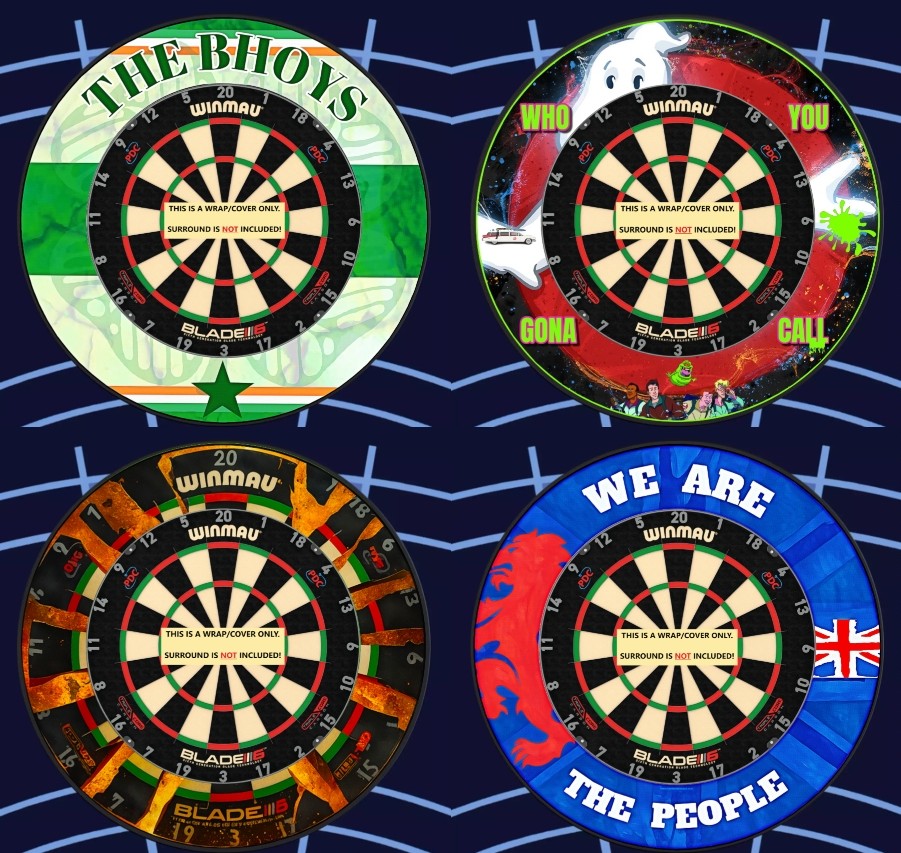 HTBREPAIRS's tweet image. SOME MORE RECENT FAVOURITES 😍  EASY TO FIT surround wraps/covers from just £22.99 for designs on File.  Whats your fancy? 🫣🫣
Hundreds sold with Excellent feedback lon ebay  🎯🎯 #darts #dartsnews #dartboard #dartlife #dartsfamily #pdc180 #pdc #dartfun #dartcommunity