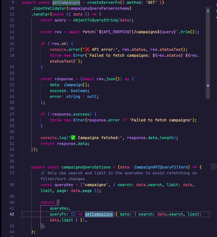 nnvictory001's tweet image. Tanstack Start is so powerful dawg 👏🏼

As I use my URL as state manager to handle search and filtering
I also want to keep it clean right? 
For example having default values for filter and type (active or completed) and not have then show up in the URL at first unless the user…