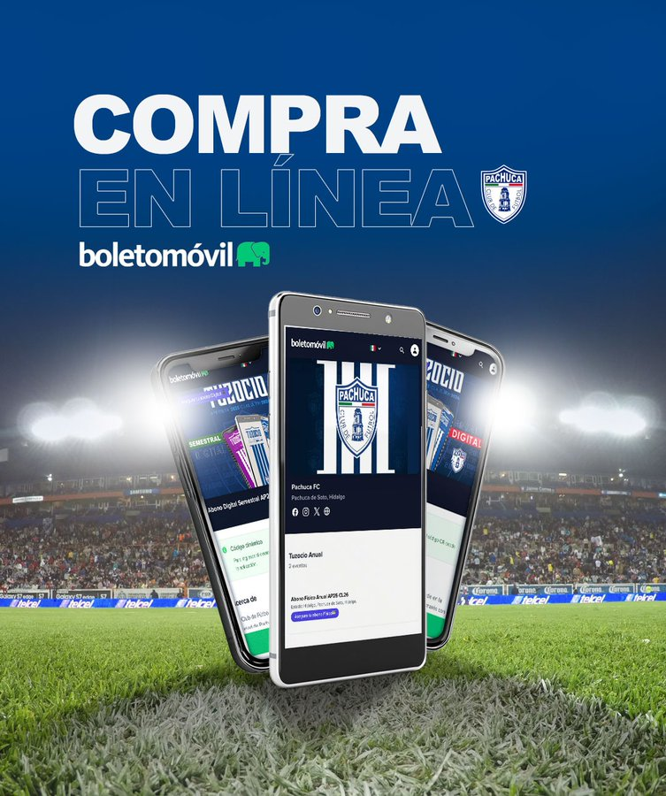 🌪️ | ¡VAMOS JUNTOS POR EL TRIUNFO QUE NOS PONGA EN PUESTOS DE LIGUILLA!

🎟️ Adquiere tus boletos para nuestro duelo de este domingo ante Chivas en <a href="/boletomovil/">Boletomóvil</a>: boletomovil.com/evento/j16-pac…

🔵 Cabeceras (Norte / Sur): $800
⚪️ Lateral (Oriente / Poniente): $900
🟣 Platea (Oriente /