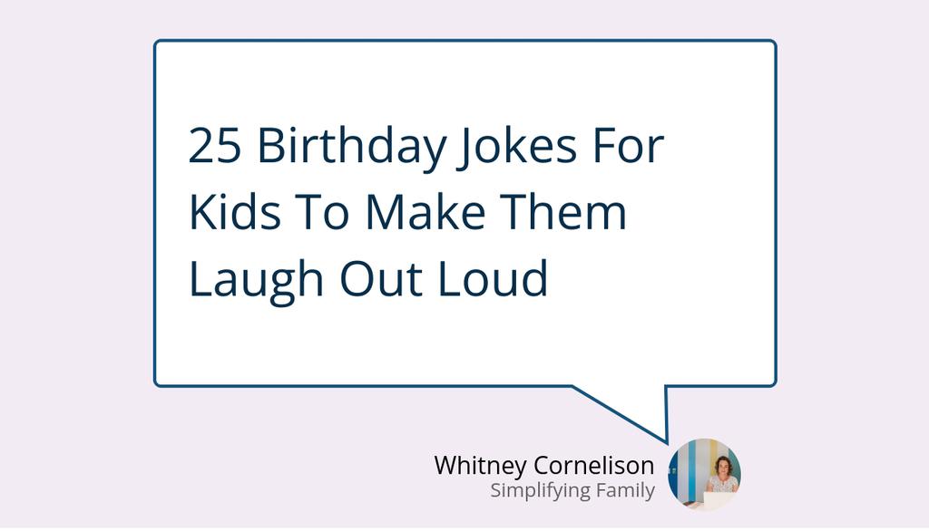 SimplifyingFam's tweet image. Awesome Birthday Jokes for Kids

Read more 👉 lttr.ai/AkVJZ

#HilariousBirthdayJokes #EveryDaySpecial #MemorableBirthdayTraditions