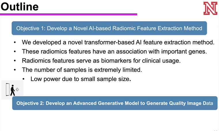 NCICAPIT's tweet image. At today’s #CAPIT Bioinformatics &amp;amp; Computational Biology WG meeting, Dr. Chi Zhang of @UNLincoln presented his work on AI-powered image feature extraction and data synthesis in pancreatic cancer.