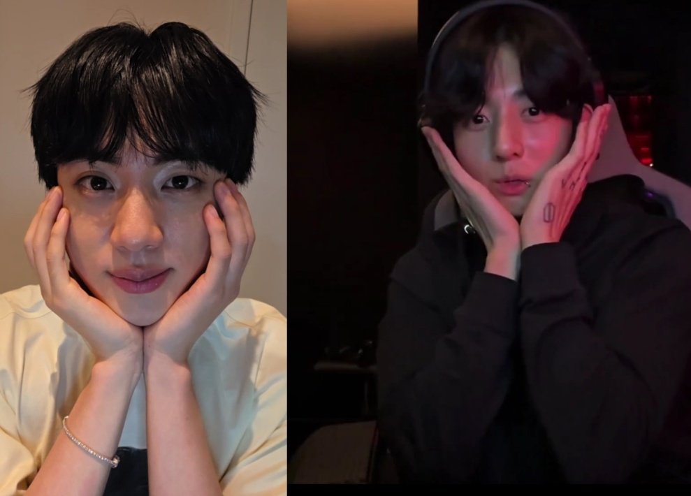 jinbreastfeedme's tweet image. Koo doing all the nini fav cute poses 🥺💕