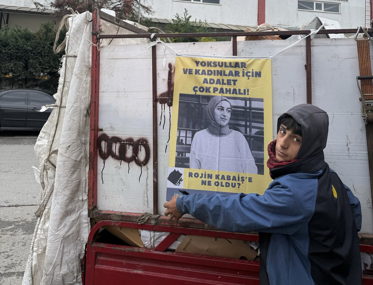 Geri dönüşüm emekçileri olarak #RojinKabaişİçinAdalet demekten vazgeçmeyeceğiz.