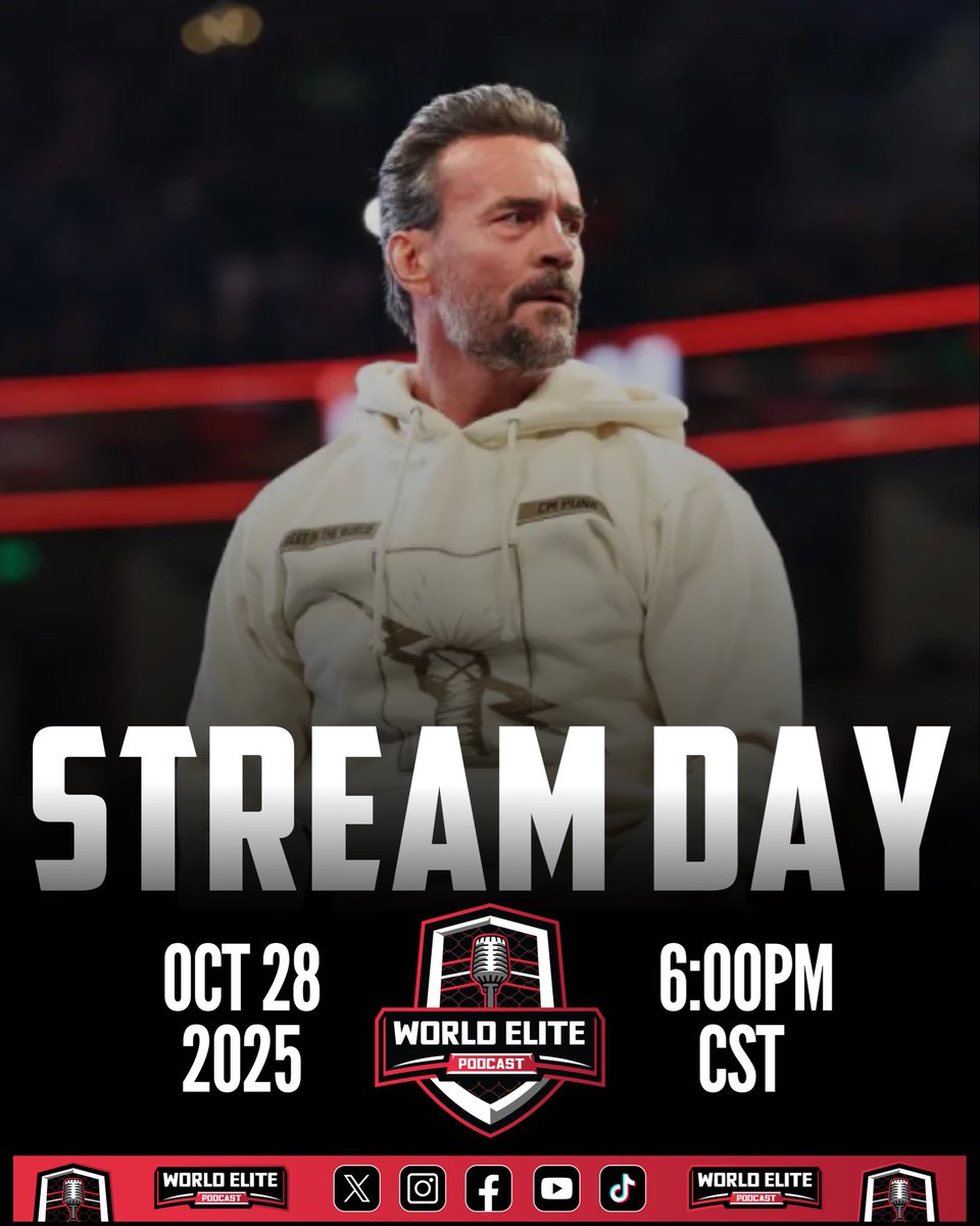 STREAM DAY! 🚨
⏰: 6:00PM CST
💻: youtube.com/live/RZ47bpzyD…

The final stream before our mega 300th episode and 5 year anniversary live stream 

Topics include
◻️ NXT Halloween Havoc
◻️ WWE screws NOLA
◻️ #SNME Predictions 
◻️ and more