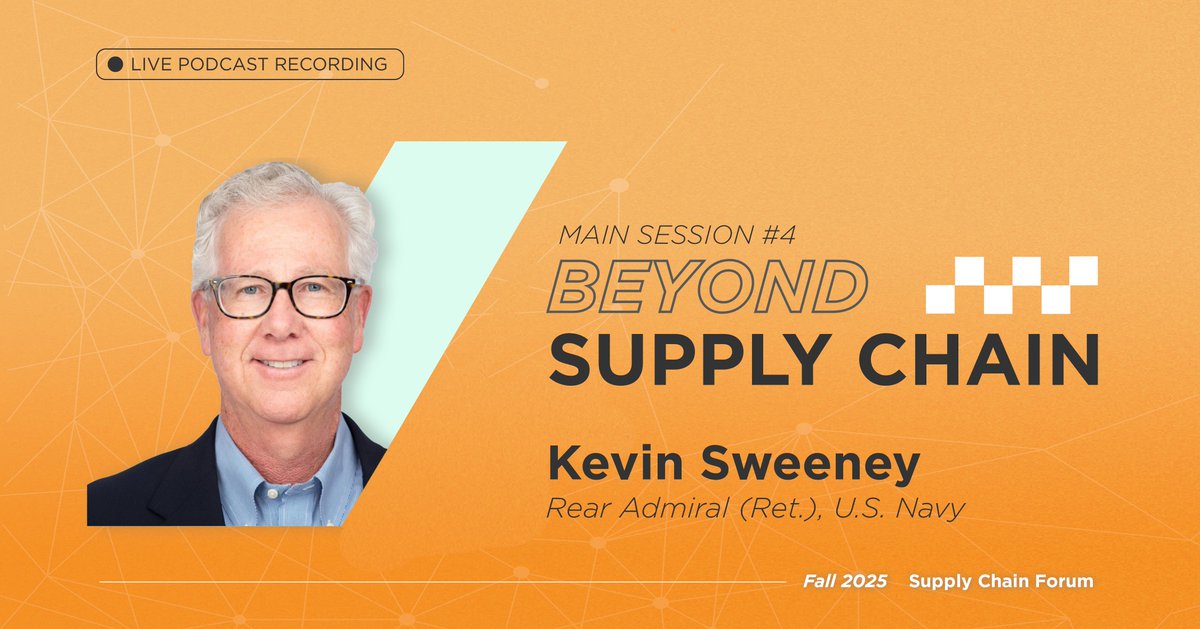 #Fall2025SCF Session spotlight 🔦: In the latest Beyond Supply Chain session, #GSCI's Ted Stank, a US Navy veteran, and retired Rear Admiral Kevin Sweeney will discuss how military principles translate into effective #supplychain leadership. hubs.la/Q03QyNdl0