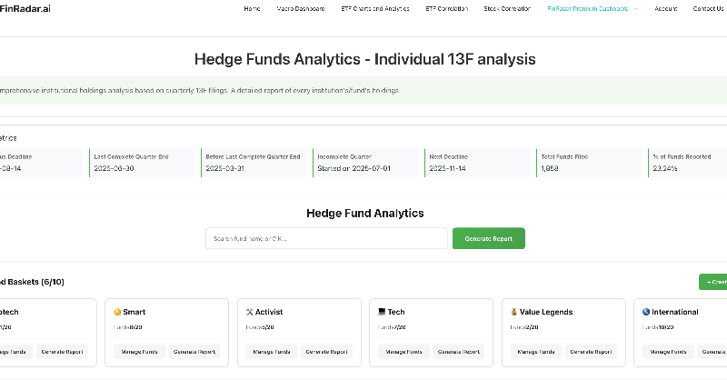 StuckInStock's tweet photo. See where the smart money flows.

- Track ANY fund's 13F filings
- Create up to 10 custom fund baskets (Tech, biotech...)
- Screen across ALL funds collectively

The ONLY all-in-one institutional flow tracker.

Built for serious investors.

Try free →