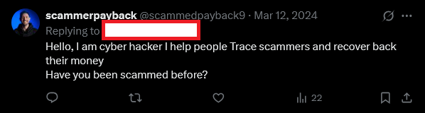 SharkyNCIS's tweet image. #ScamAlert 
Twitter (X): x.com/scammedpayback9
Twitter ID: x.com/i/user/1757059…

Scammer impersonating Pierogi @ScammerPayback and pretends to be a cyber hacker!

RECOVERY FUND IS A SCAM!!!!

@Safety 
#SCAMMER #RECOVERYFUNDISASCAM #FAKEHACKER