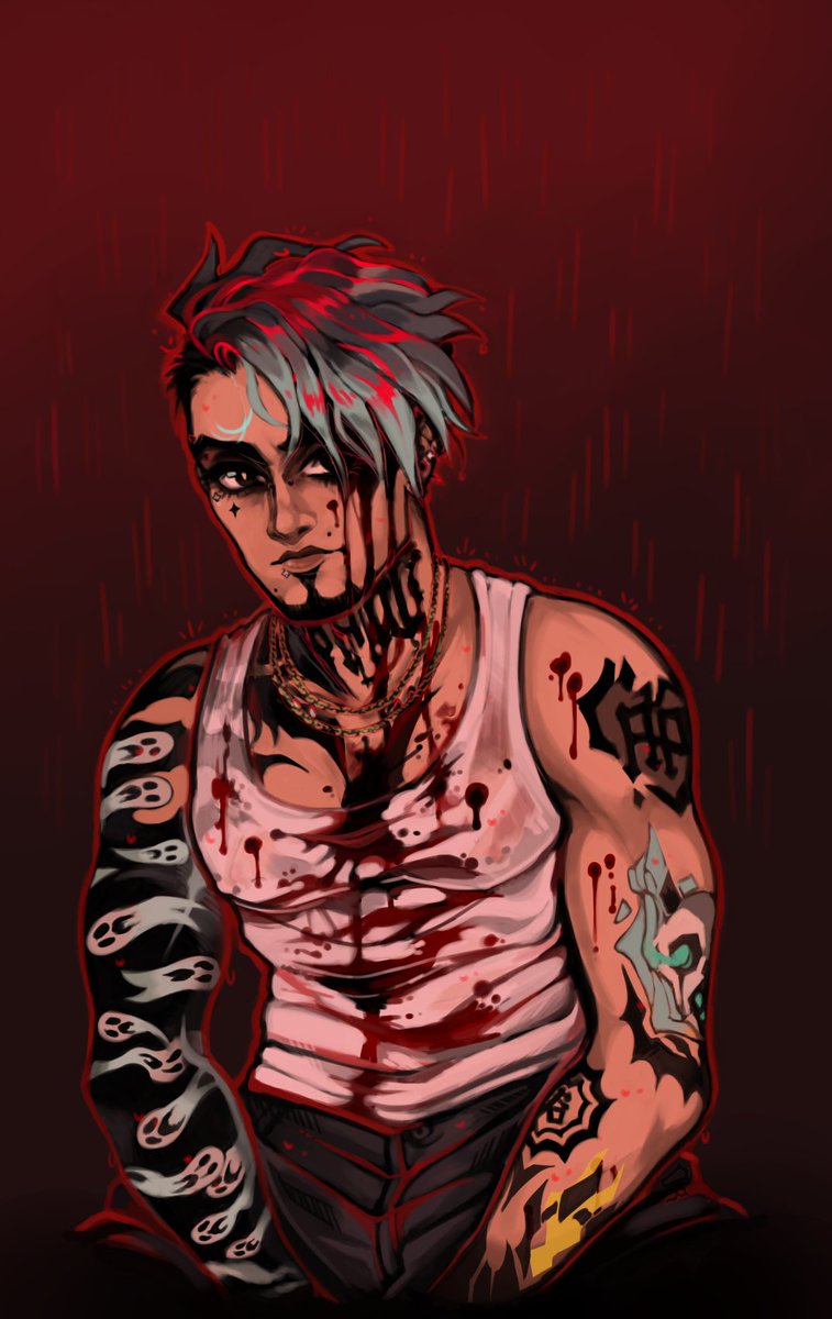 ObsidianRot's tweet image. Day 3 - Rain || Featuring - Cyrus
Artwork &amp;amp; Character (Cyrus) by me (@ObsidianRot)

#humanoidocs #humanoid #ocs #originalcharacter #digitalart #blood #bloodrain #goretober #goretober2025 #digitalpainting
