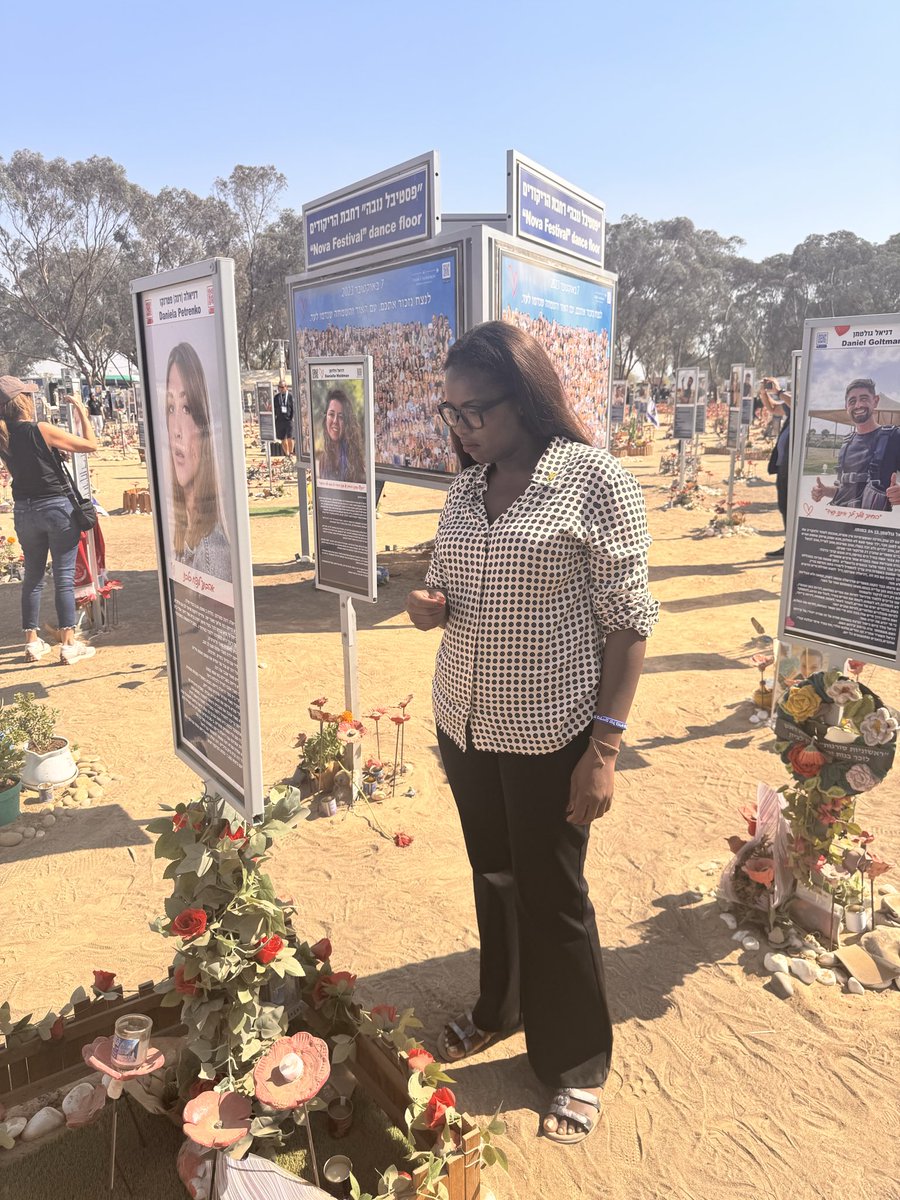 Assita_Kanko's tweet photo. Yesterday, I arrived in Tel Aviv. Today I visited the NOVA site. There are no words to express what I saw and felt. 

I came here to listen.

I met freed hostages, NOVA survivors, residents of border kibbutzim who escaped Hamas terror, and doctors of post-traumatic care centers. https://t.co/vhBkemPjgV