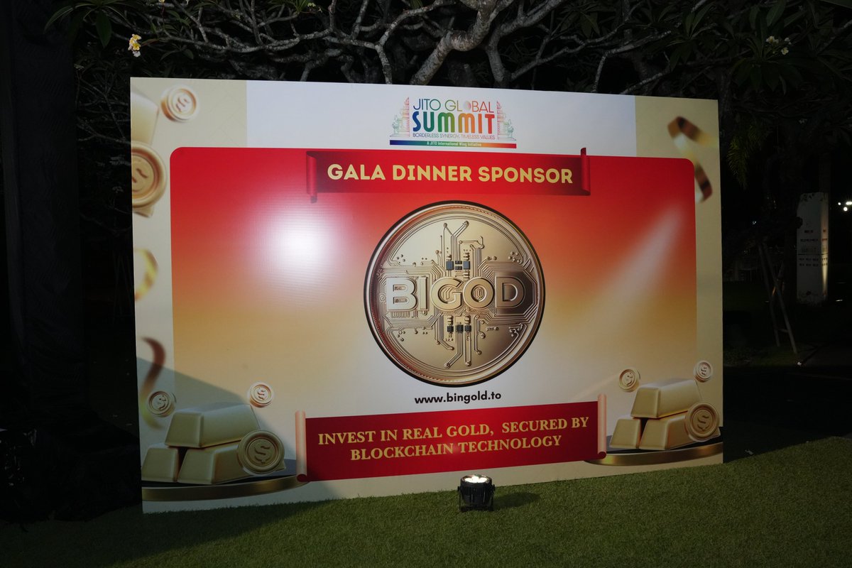 BiGODToken's tweet photo. What an incredible night at the JITO Gala Dinner!

We’re truly honored to have sponsored this prestigious event and connected with so many inspiring leaders from the JITO community. It was a meaningful opportunity to share the vision behind BIGOD - the world’s first hybrid RWA token backed by real gold and to see how deeply it resonated with those who value trust, legacy, and long-term growth.

Thank you to everyone who took the time to learn more about BIGOD and exchange ideas with us. Your support and curiosity motivate us to keep building a stronger bridge between traditional wealth and the future of blockchain.

Here’s to new partnerships, shared values, and golden possibilities ahead! 🏆

#BIGOD #JITOGala #RWA #GoldBackedToken