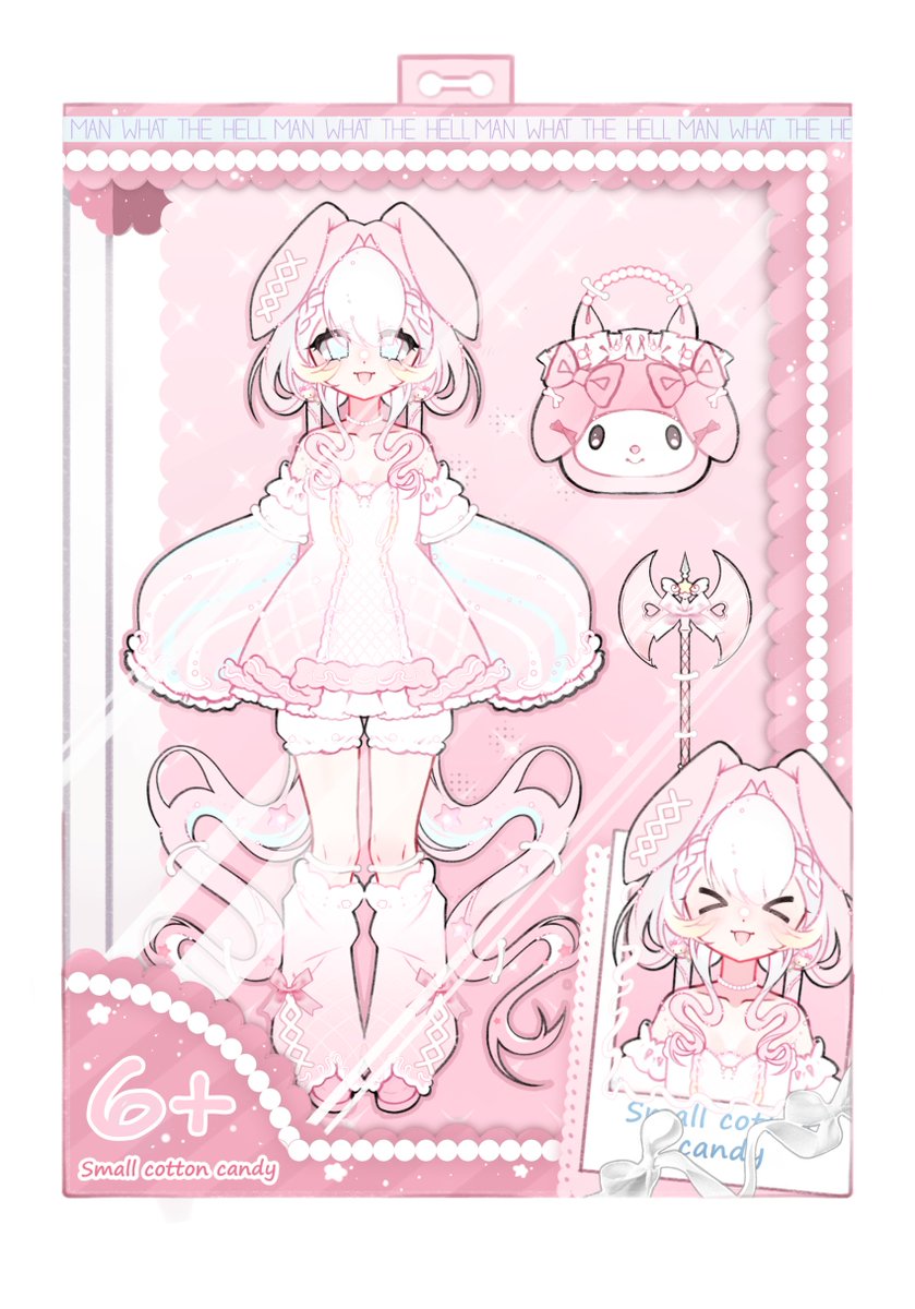 M_w_t_h's tweet photo. ⋆˚࿔  Character Design - cotton candy Doll ୭˚. ᵎᵎ
♡ &amp; ⟳ are super appreciated!｡ﾟ☁︎｡More info below ↓
 #characterdesign  #Vtuber  #oc https://t.co/Mhi2P2YKjw
