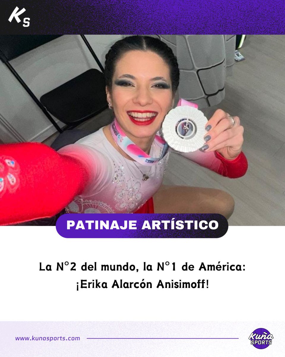 ¡Y ES PARAGUAYA!🇵🇾

👸🏻Una vez más Erika Alarcón Anisimoff puso al país en el podio mundial del patinaje artístico.

🛼Esta vez, en el Artistic World Championships - Beijing 2025.

🥈La número uno nacional conquistó la medalla de plata en Solo Dance Ladies Senior.

#KuñaSports💜