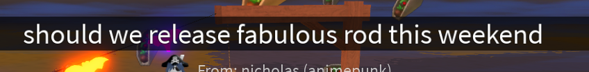RobloxFisch's tweet image. The Long Anticipated Fabulous Rod Can Possibly Be Releasing This Weekend! ๐
๐๐ #roblox #fisch