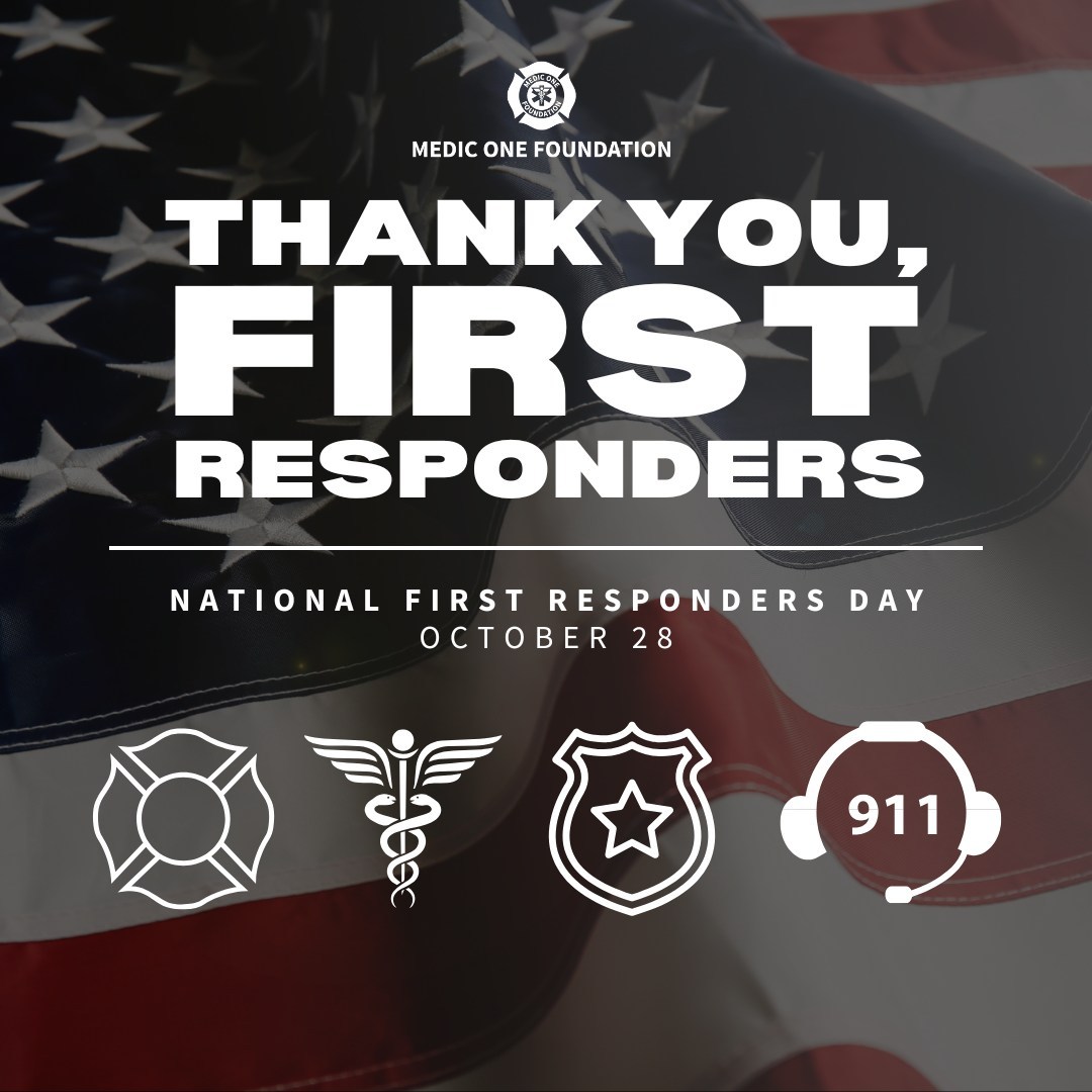 This National First Responders Day, Medic One Foundation gives a heartfelt thank you to our incredible first responders. Your bravery, hard work, and dedication to the wellbeing of our community makes a difference every day.