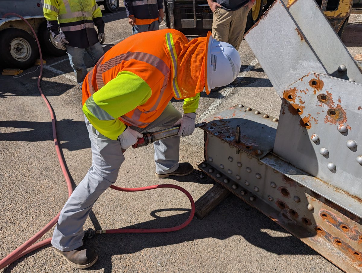 SBRITE_Center's tweet photo. Another “Implementing Effective Retrofits on Selected Steel Bridge Details” course complete — this time in Dallas, TX with @TxDOT!
Attendees learned hands-on retrofit techniques to boost the performance and extend the life of steel bridges. https://t.co/A0TEQM1LSu